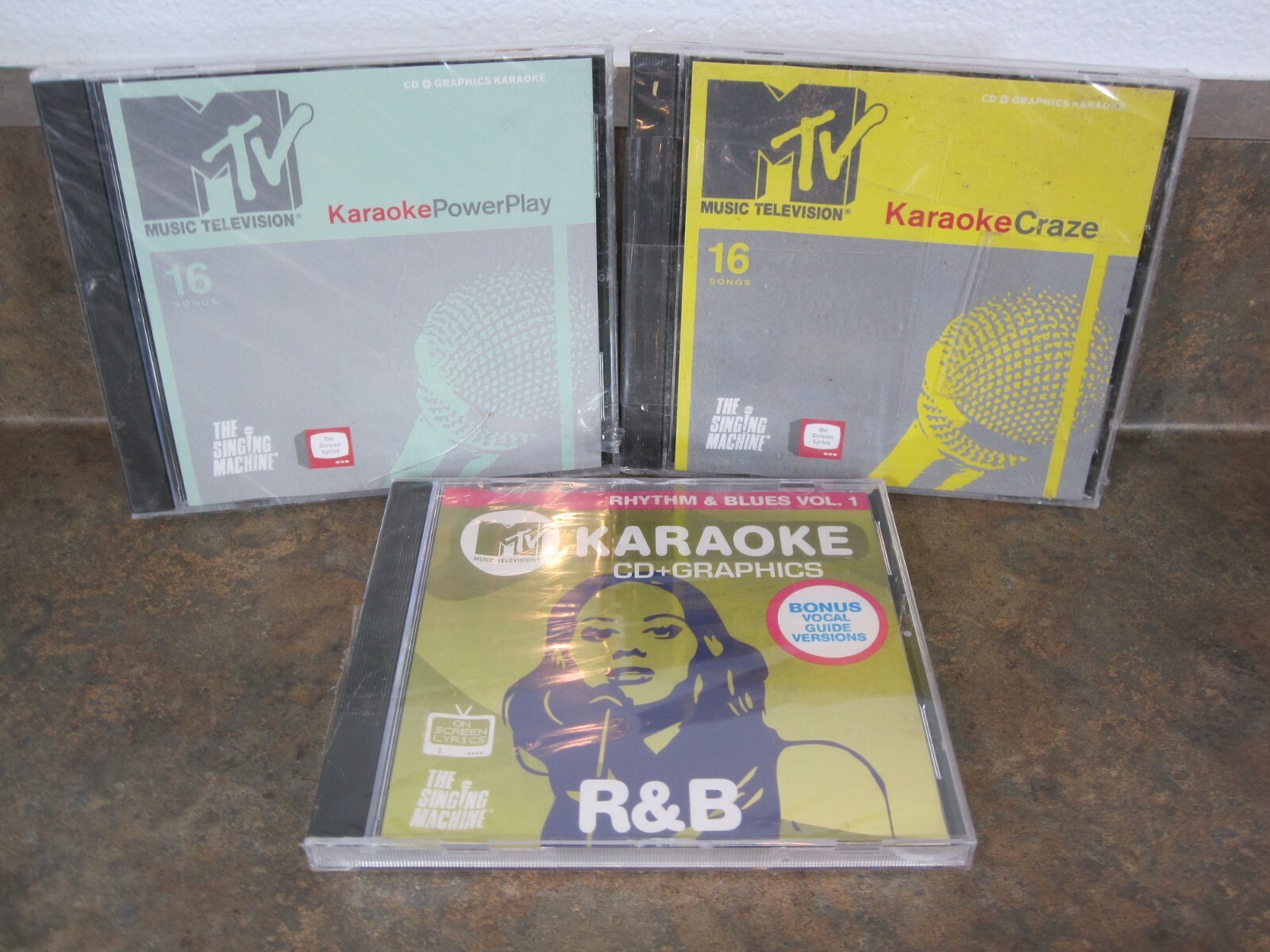 Lot of 3 MTV Karaoke CD + Graphics PowerPlay/Karoake Craze & R&B - Sealed NEW