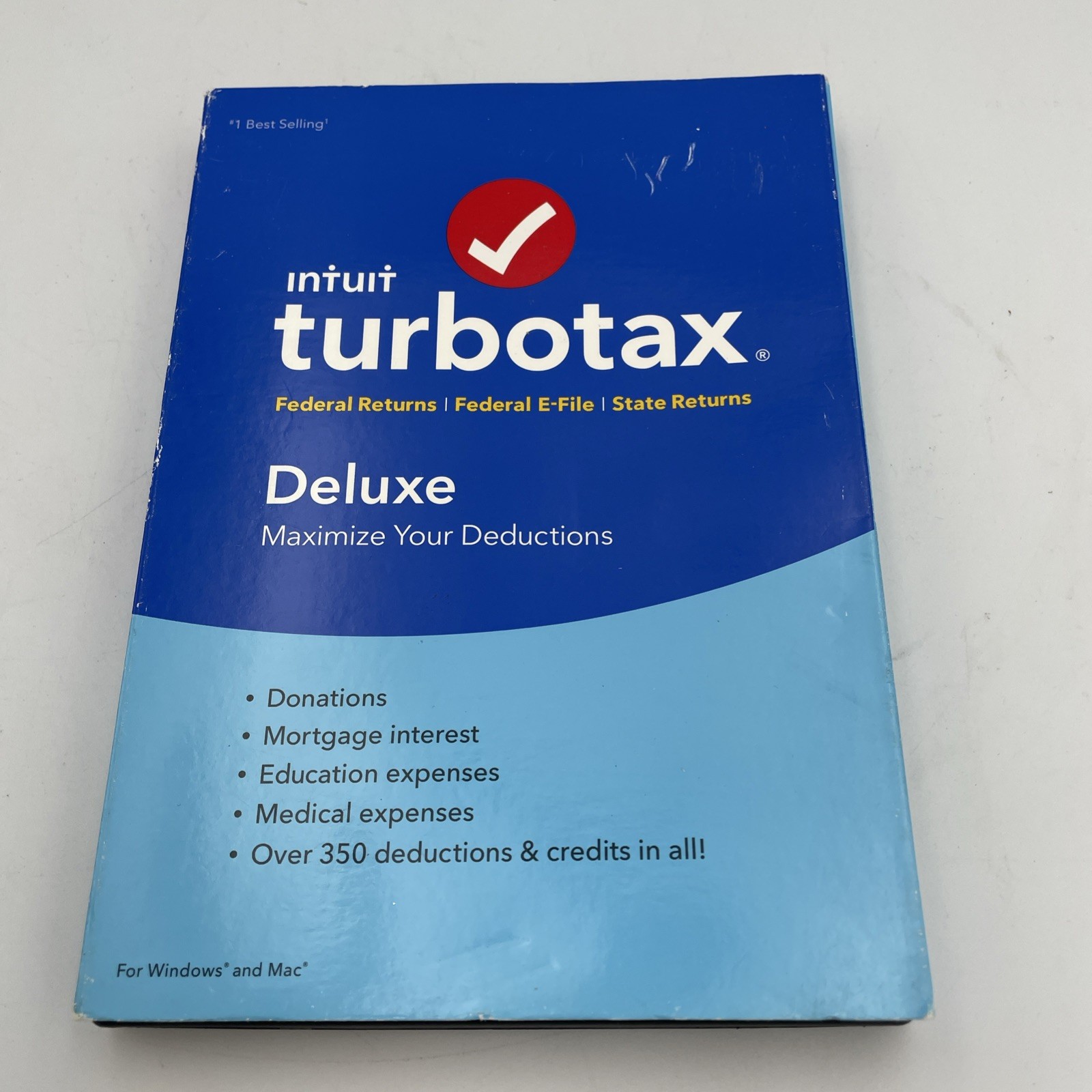 Intuit TurboTax Deluxe 2016 Federal Returns Federal E-File State Returns Irs Tax