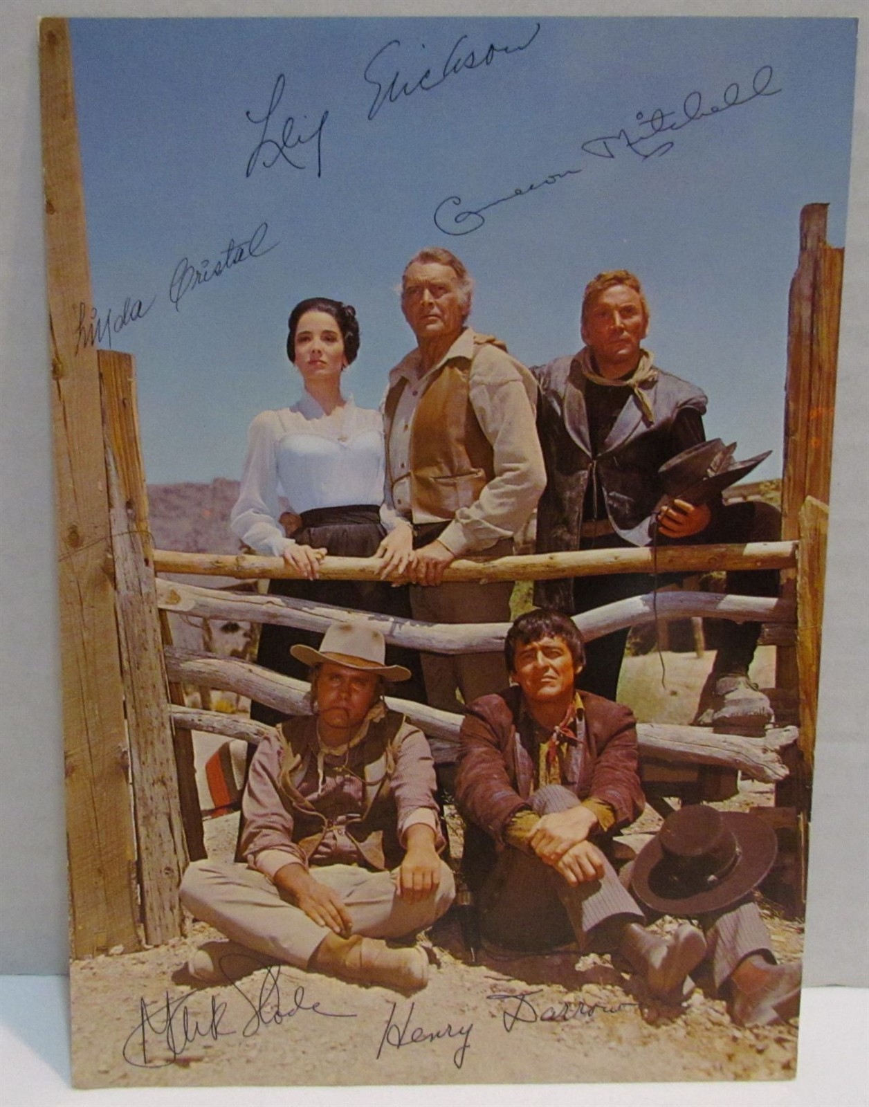 1967 The High Chaparral TV Studio Fan Photo with Facsimile Autographs
