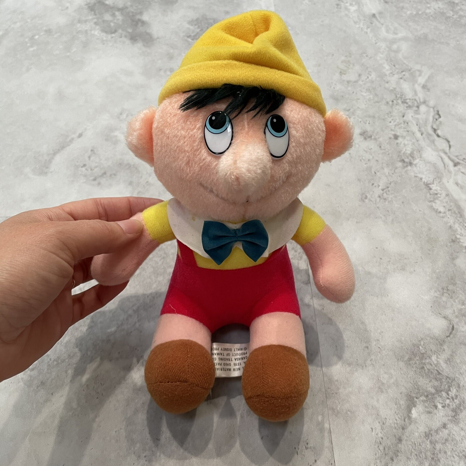 Vintage Pinocchio Doll 1980's Plush Boy Stuffed Animal