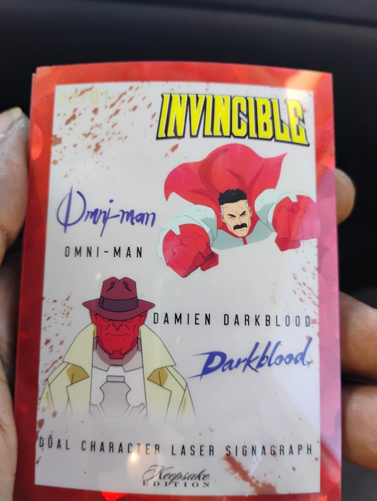 Invincible Keepsake Signagraph 1-1 Omni Man Dark blood Red Limited Edition