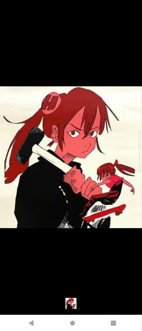 Jun Inagawa Silk Screen Red-Haired Girl Skate Collab Used