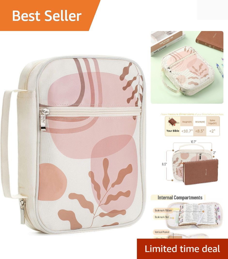 Lightweight Canvas Bible Cover with Cross-body Strap - Protect Your Scriptures