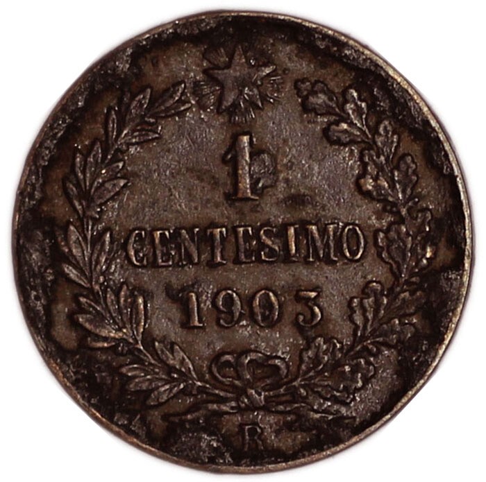 ITALY coin 1 Centesimo 1903 Roma mint XF