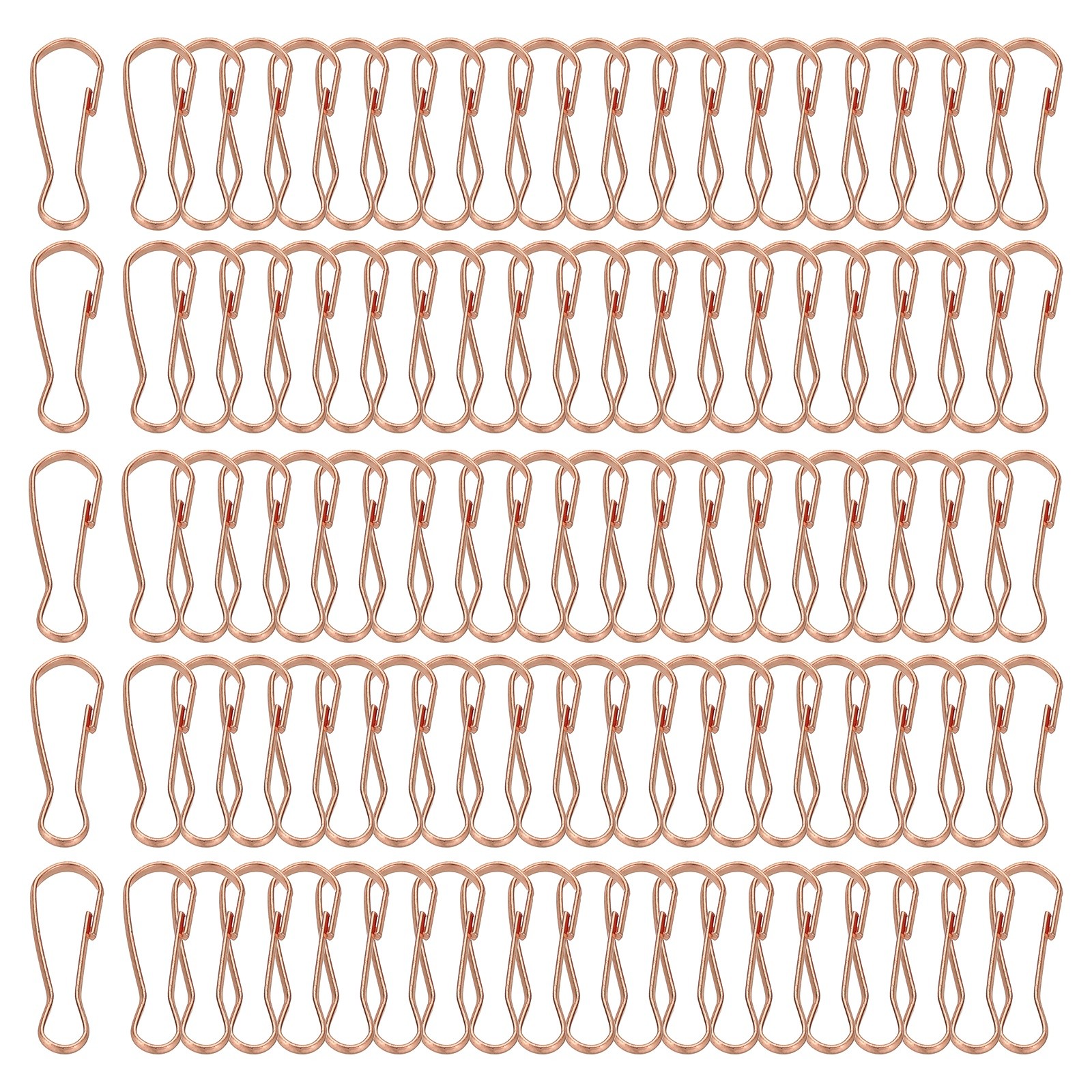 Lanyard hooks 100pcs steel 20x7.1x1.9mm red bronze