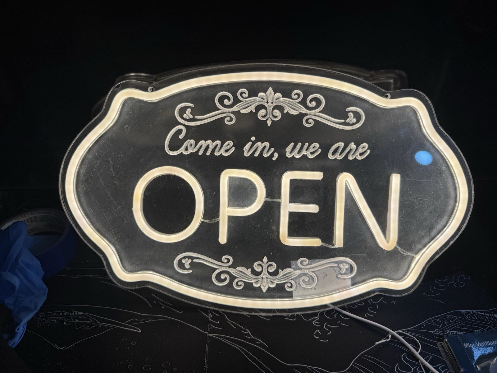 Open Signage With LED Lights