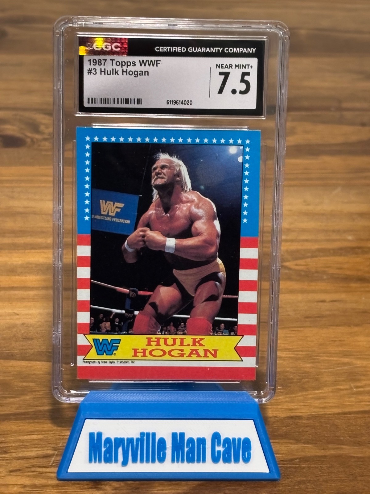 1987 TOPPS WWF HULK HOGAN #3 TRADING CARD HULK HOGAN | CGC 7.5 NM+
