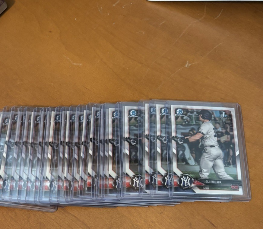 2018 Lot of (25) Josh Breaux Bowman Chrome BDC-57