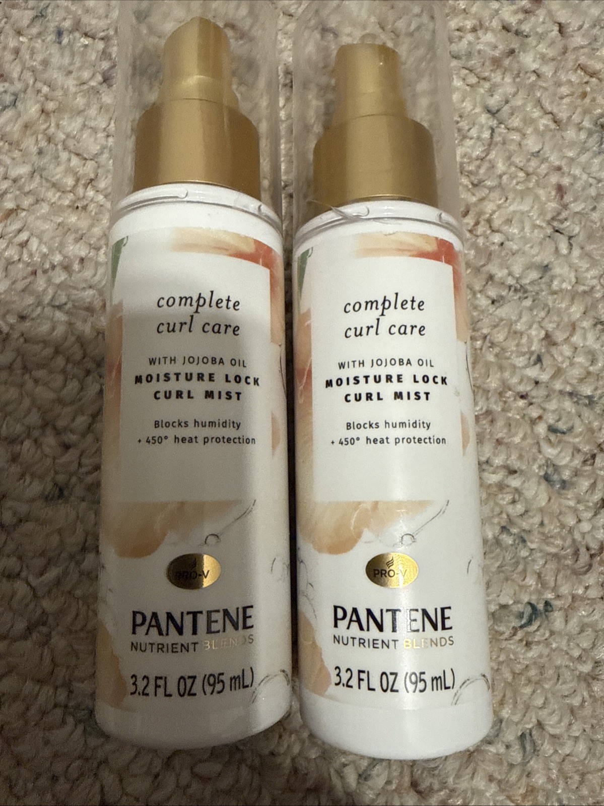 PANTENE MOISTURE LOCK CURL MIST with JOJOBA OIL COMPLETE CURL CARE LOT of 2 New