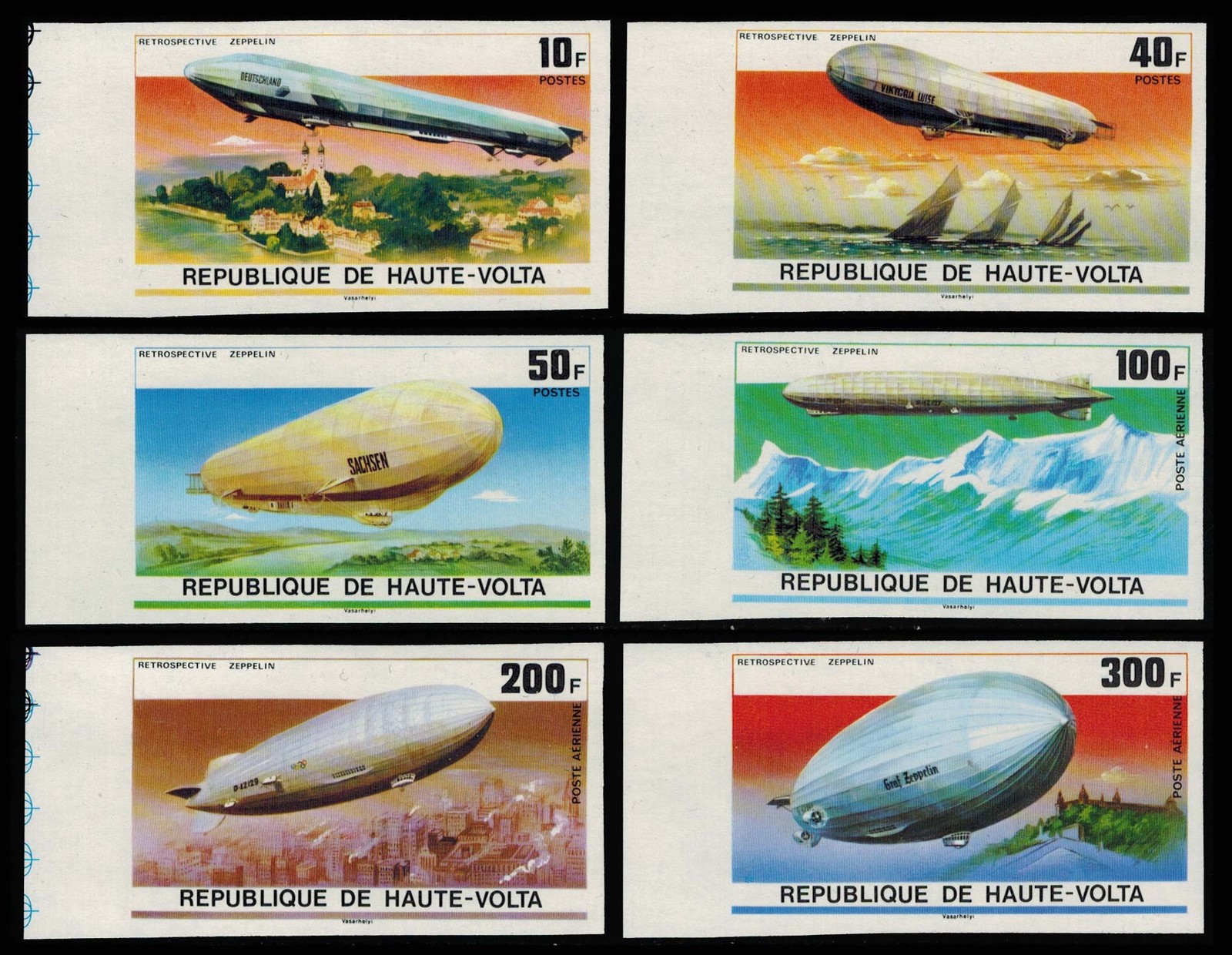 Burkina Faso Scott 395-397, C234-C236 Mint never hinged.