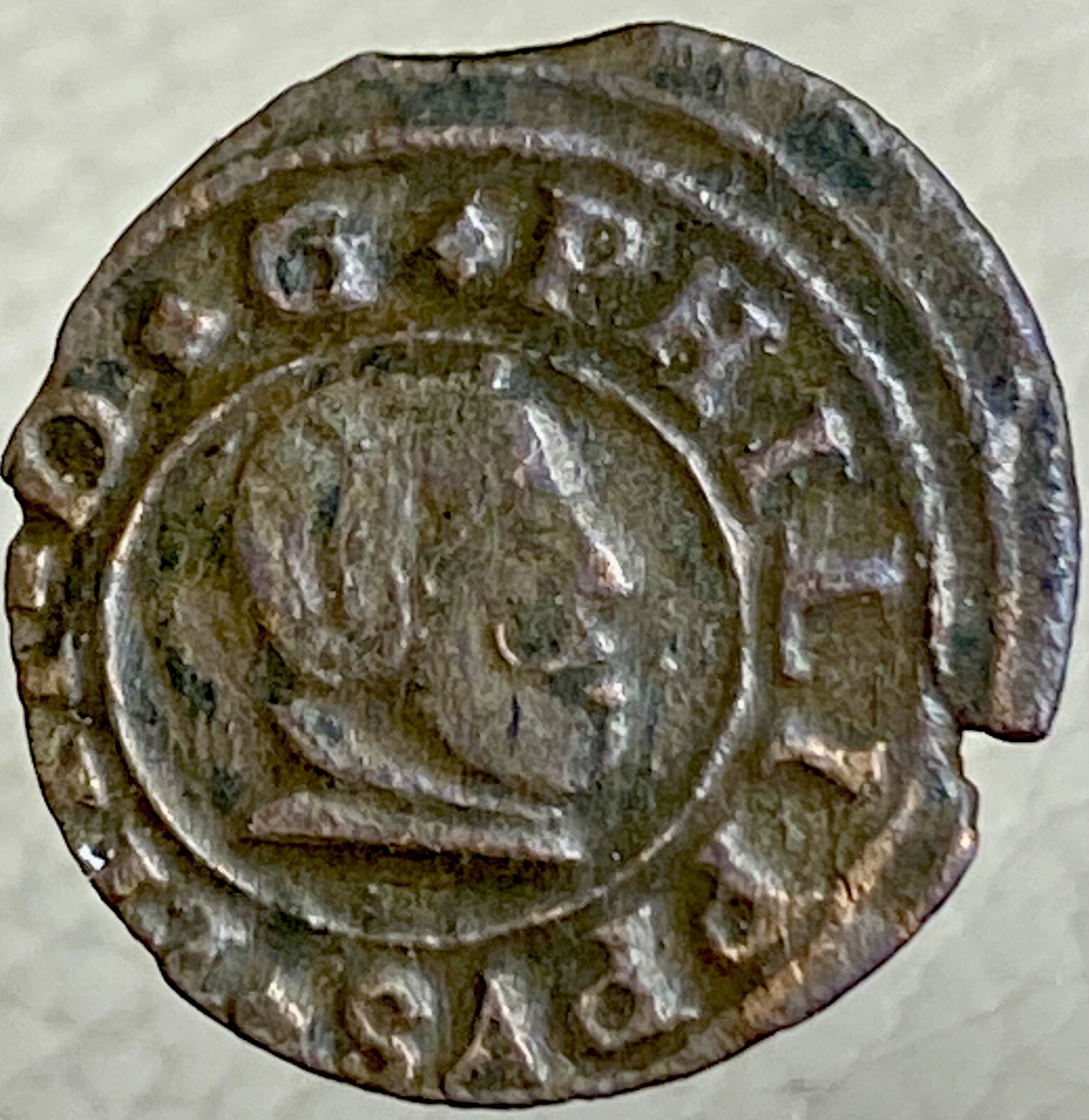 1663 Coin Spanish Empire 16 Maravedis King Philip IV 360 Years Old Nice Rare