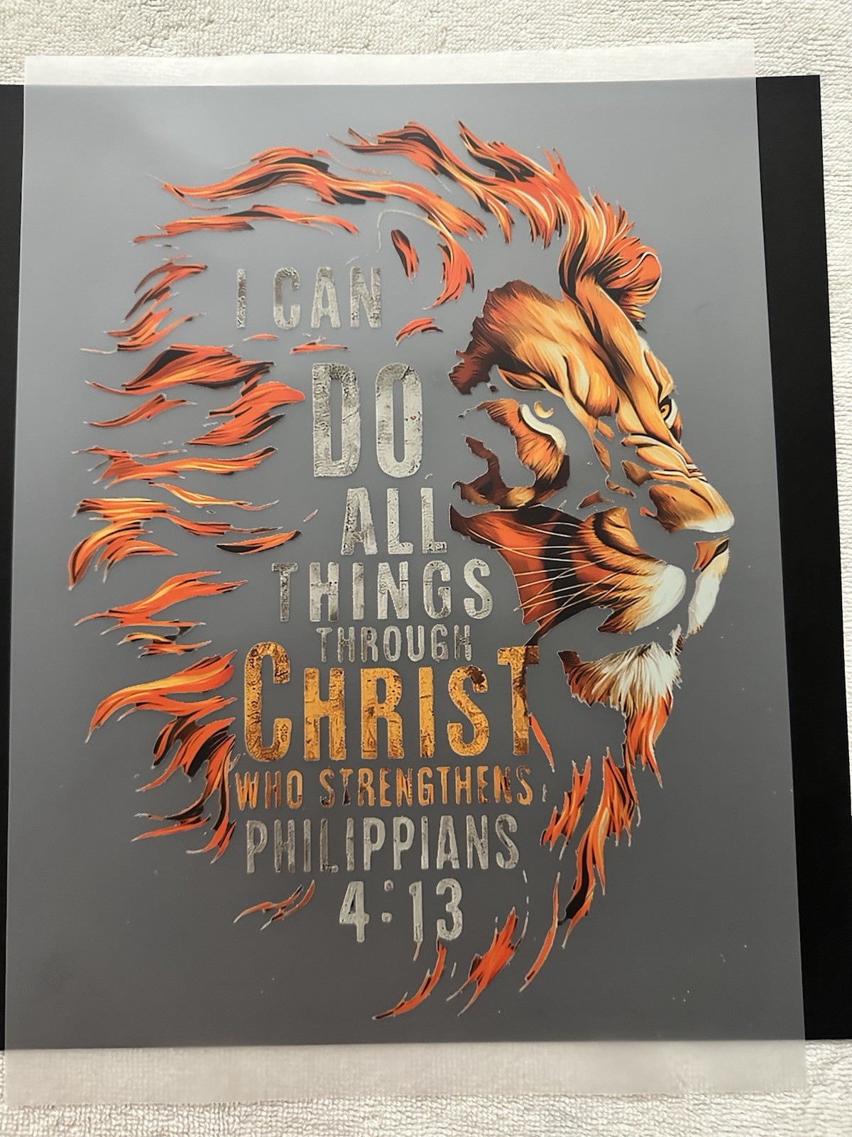 5 Halftone DTF Transfer Ready To Press Size 8.25in Wide For Black T-shirt