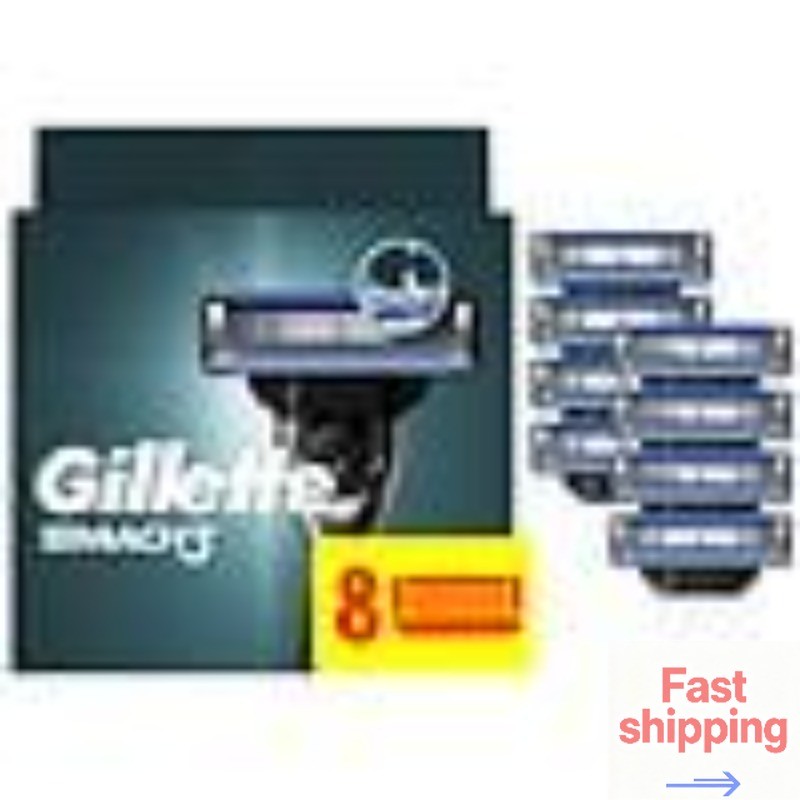 Gillette MACH3 Razor Blade Refills for Men with Lubrication Strip  8.0 ea