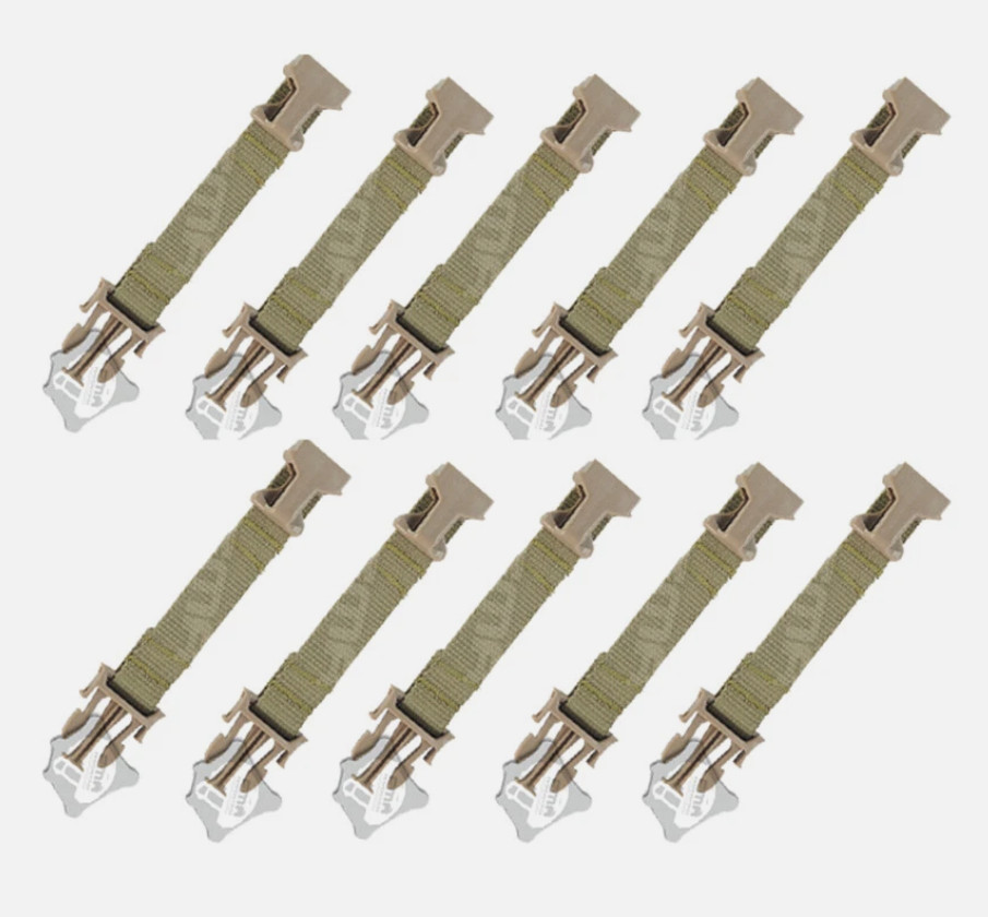 10pcsFMA Tactical Helmet Suspension Chin Extender Strap Brown