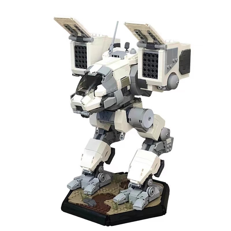 MOC Building Block Fighter Armor Ejection Mobile Combat Robot Model 2227pcs