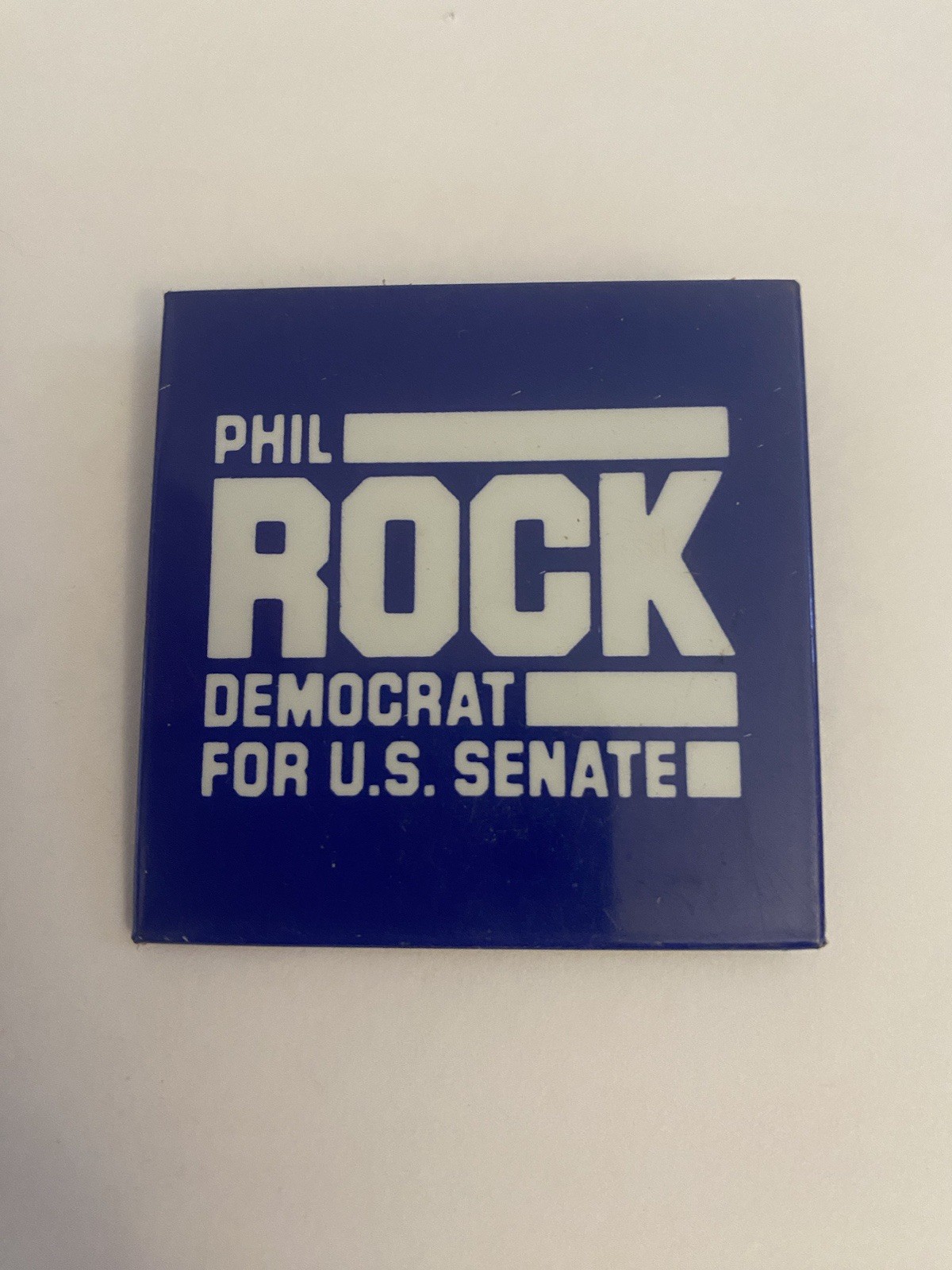 Phil Rock Democrat For US Senate Illinois Pin Back Button P183