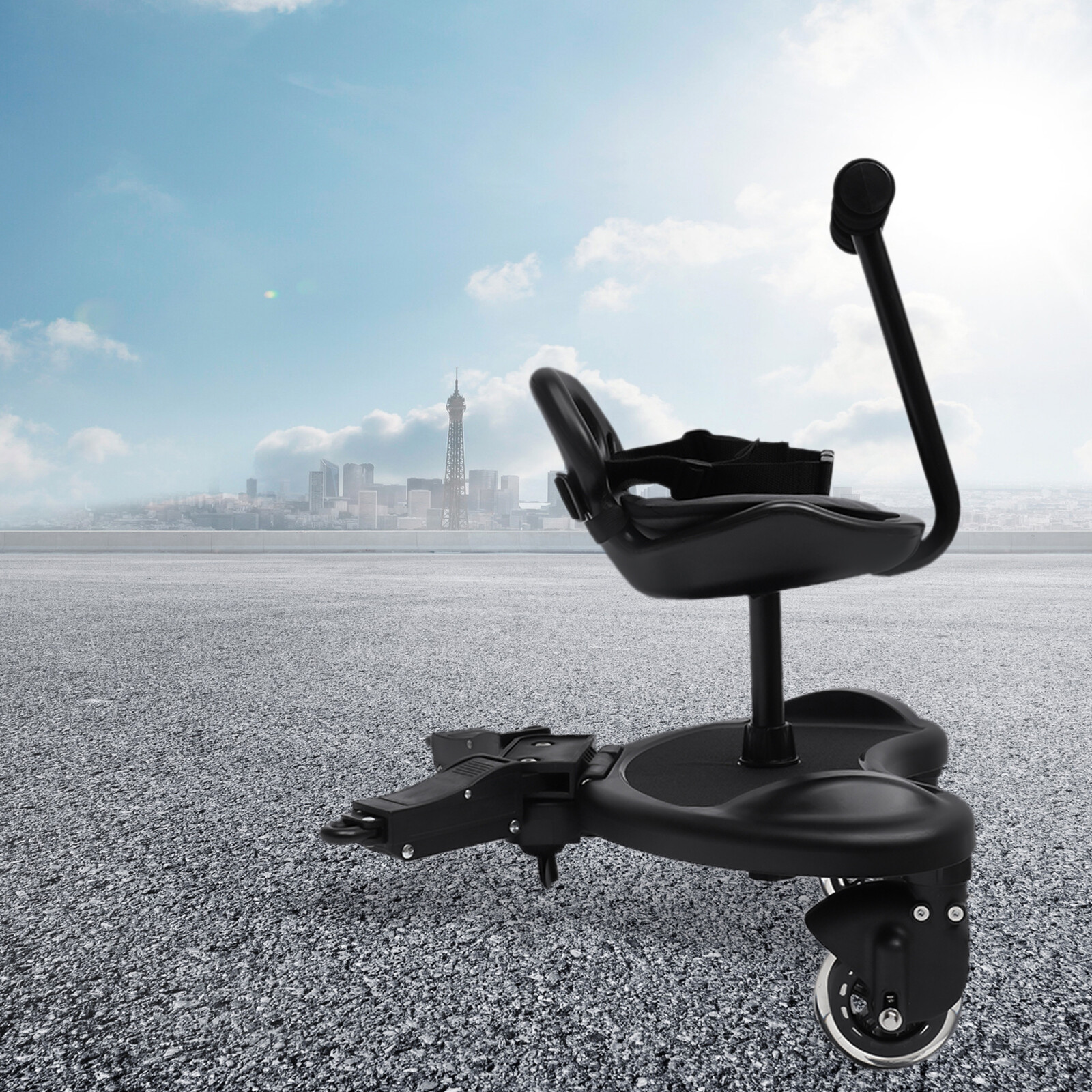 Buggy Board for Kids with Detachable Seat & Non-Slip Standing Platform