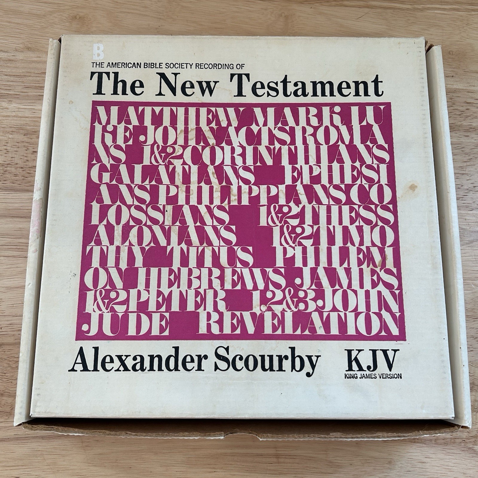 THE ABS RECORDING OF The New Testament Alexander Scourby KJV VINYL SET Bible