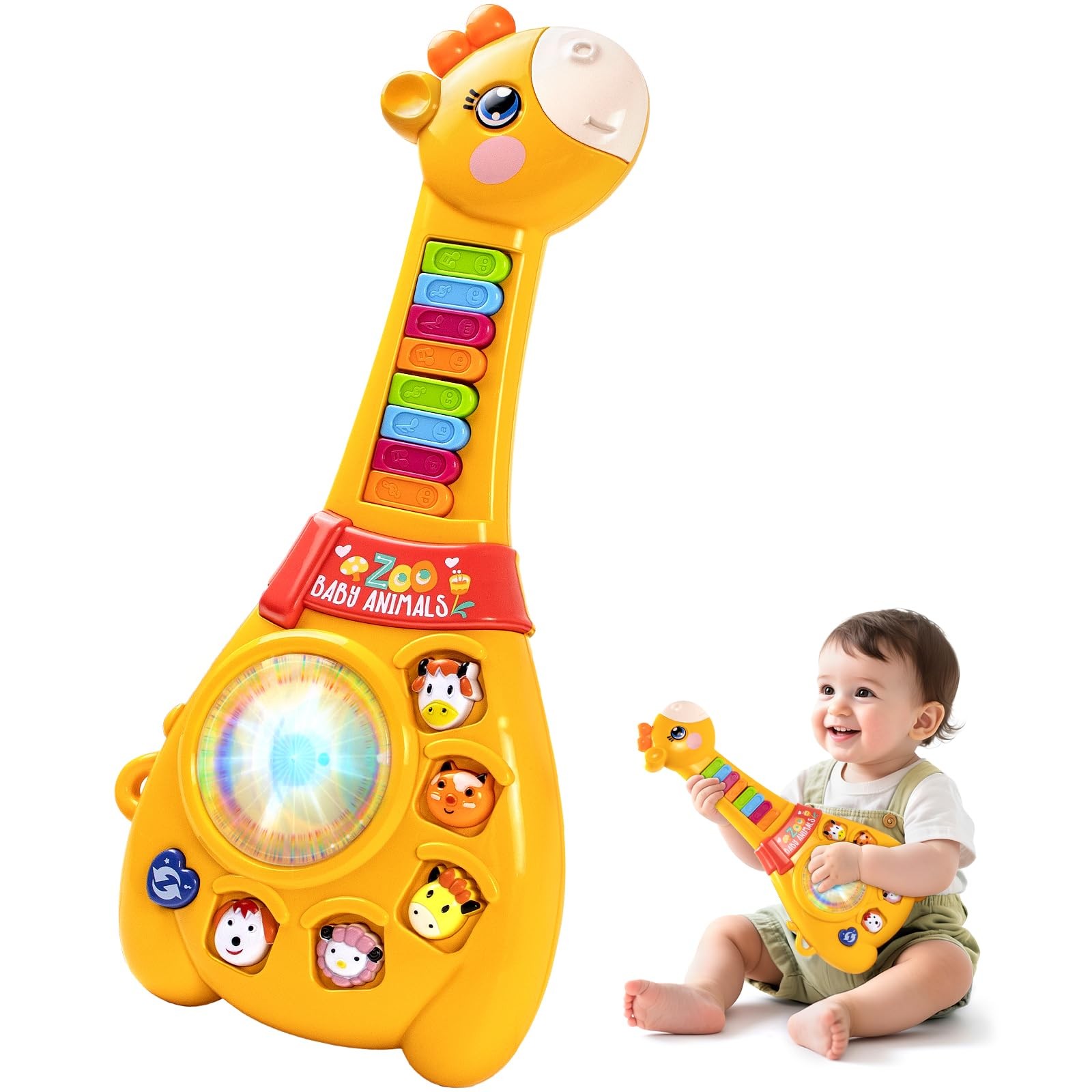 Toys for 1 2 Year Old Boy and Girl Birthday Gift: Baby Musical Guitar Piano T...