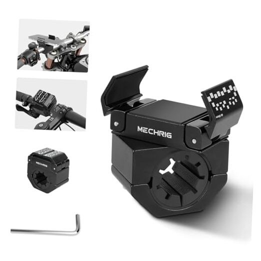 Phone Holder for Bike - Aluminum Alloy Bike Phone Mount One Size Black