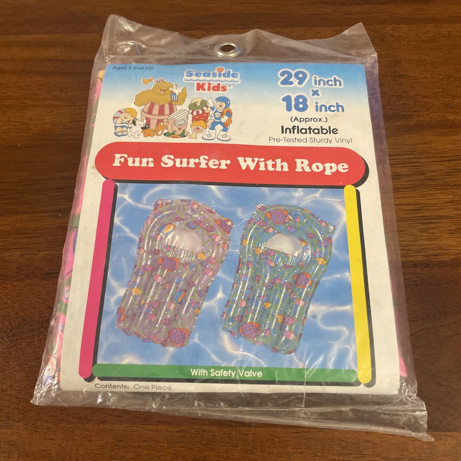 Seaside Kids Fun Surfer With Rope Float For Children Inflatable Vintage Sealed
