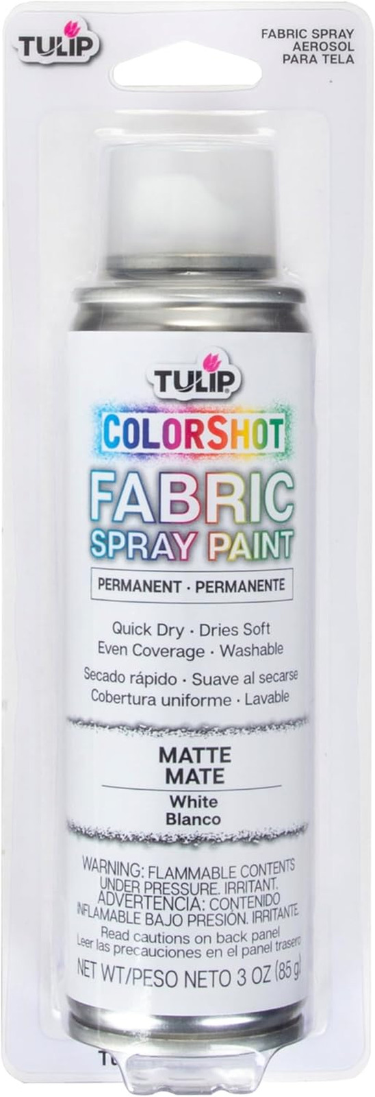 Tulip ColorShot Instant Fabric Spray Paint, Permanent Color Spray-On Fabric Pain