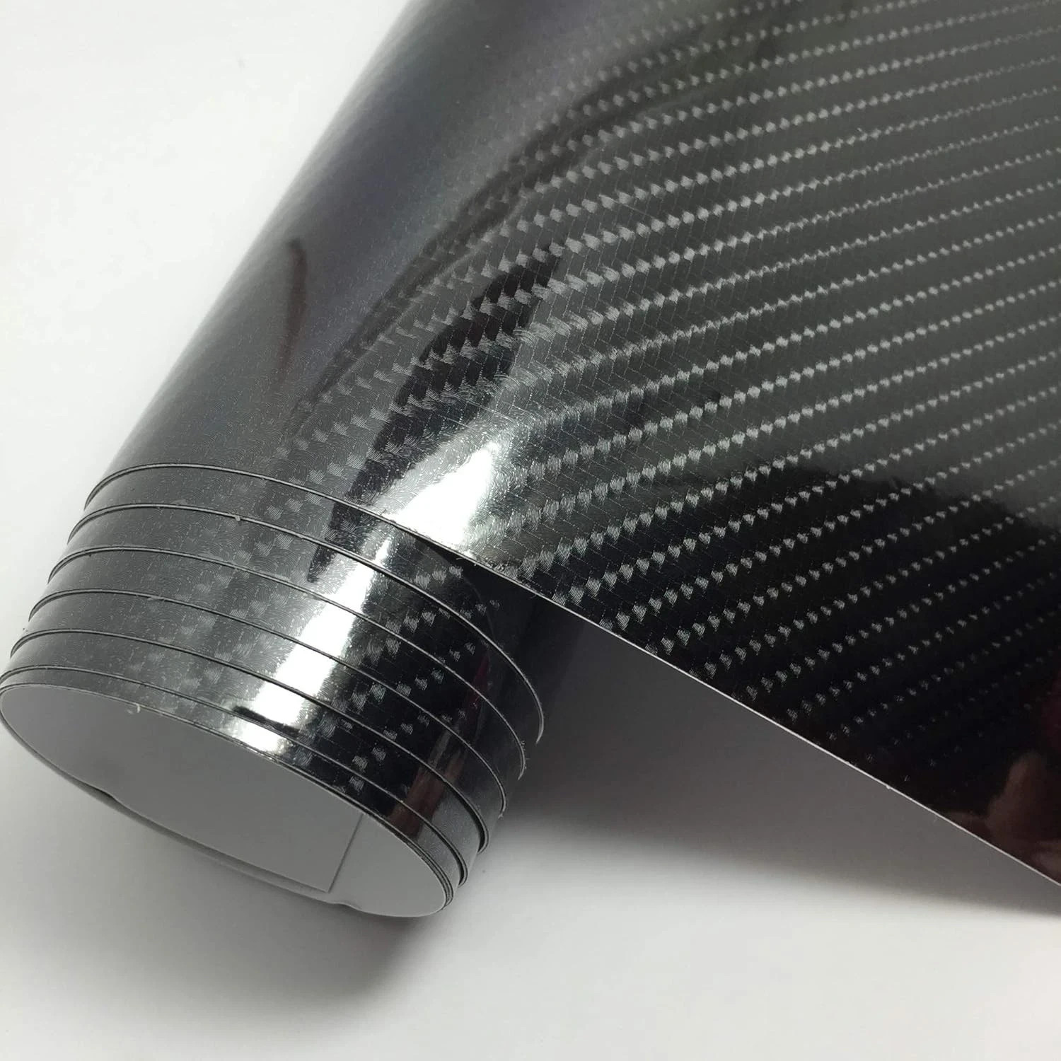 Carbon Fiber Vinyl Wrap for Cars, Black High Gloss 6D Car 1FT*10FT, 