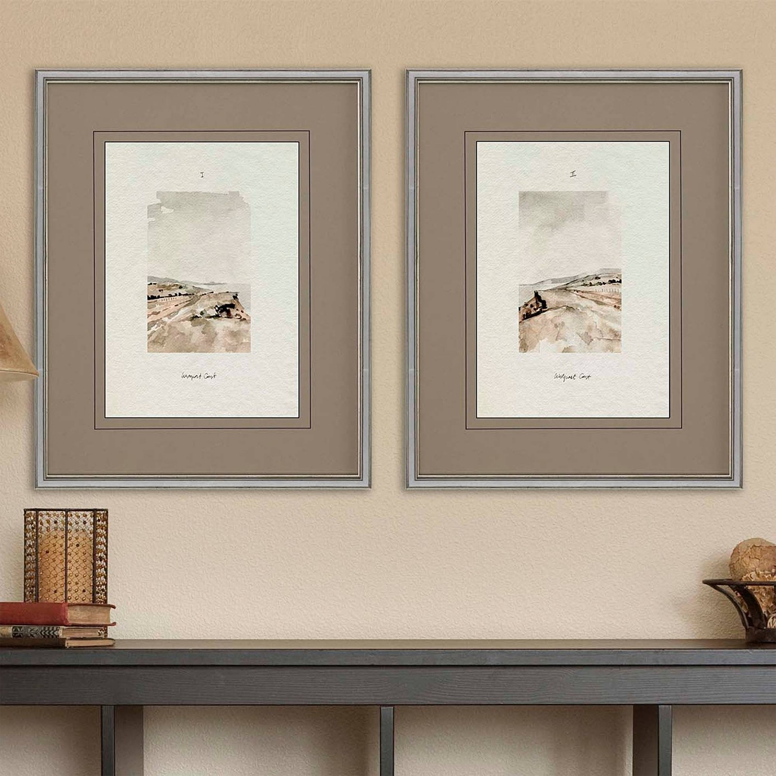 Westport Coast 27" High 2-Piece Giclee Framed Wall Art Set