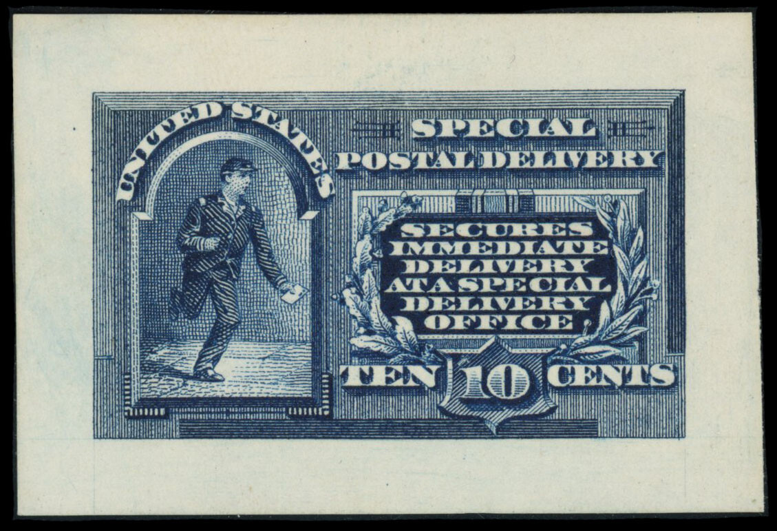 USA Scott# E1P2 Plate Proof  on White Wove, SCV $300 (55959)