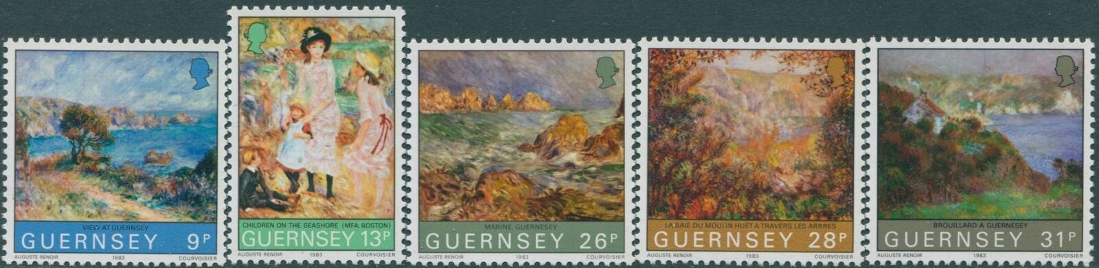 Guernsey 1983 SG277-281 Renoir visit MNH