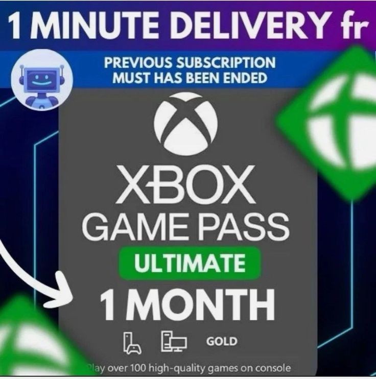 Microsoft Game Pass Ultimate 1 Month Card Xbox (PLZ CONTACT ME)