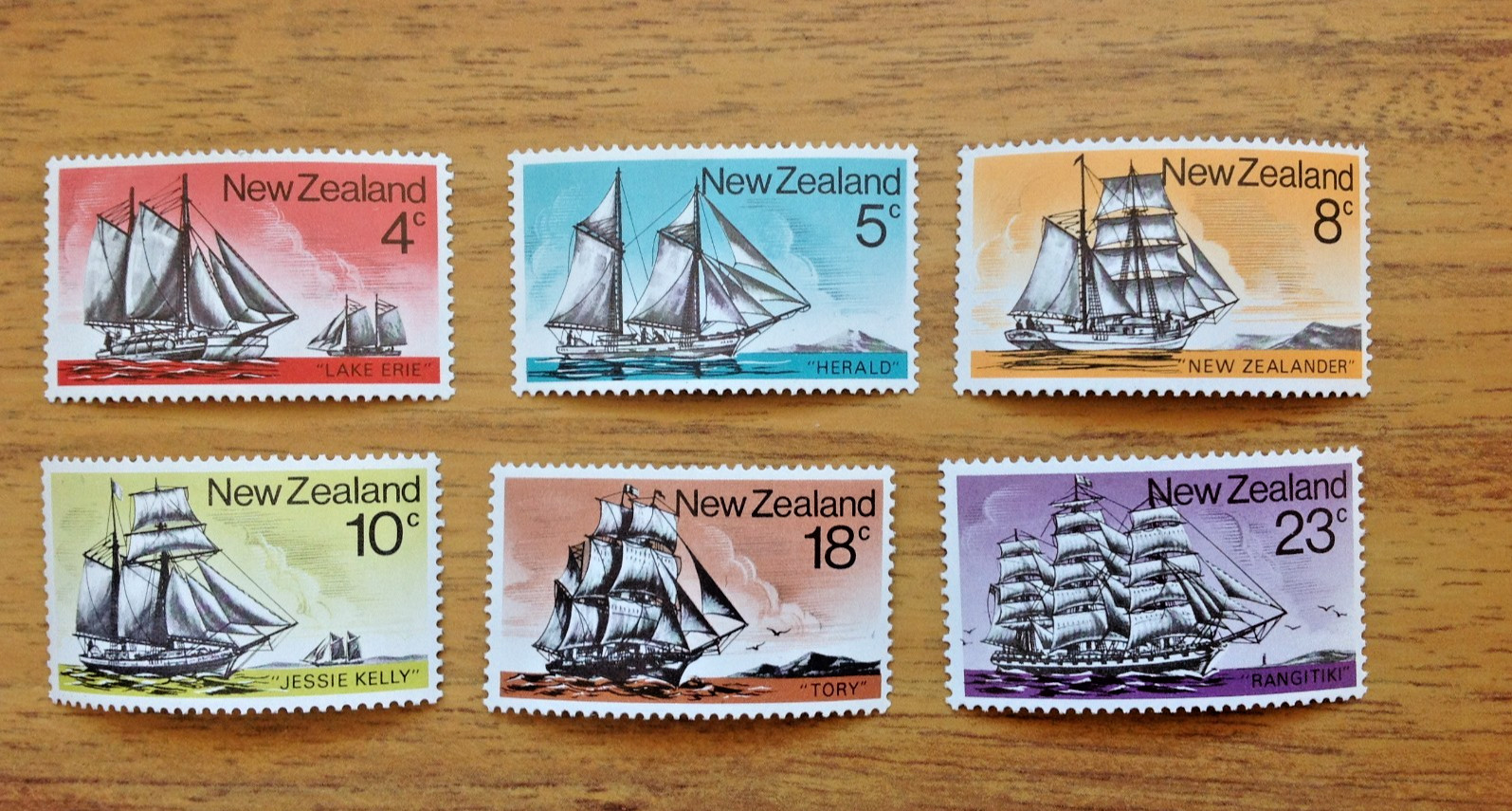 New Zealand 1975 Historic Sailing Ships set of 6 MNH SG1069-1074 Stamps