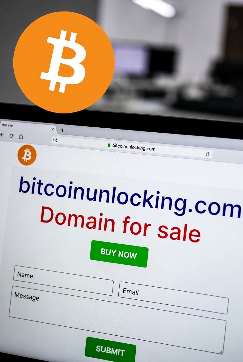BITCOINUNLOCKING.COM 🏆 Crypto Premium Domain Name For Sale 🌍 8+ years old 💎