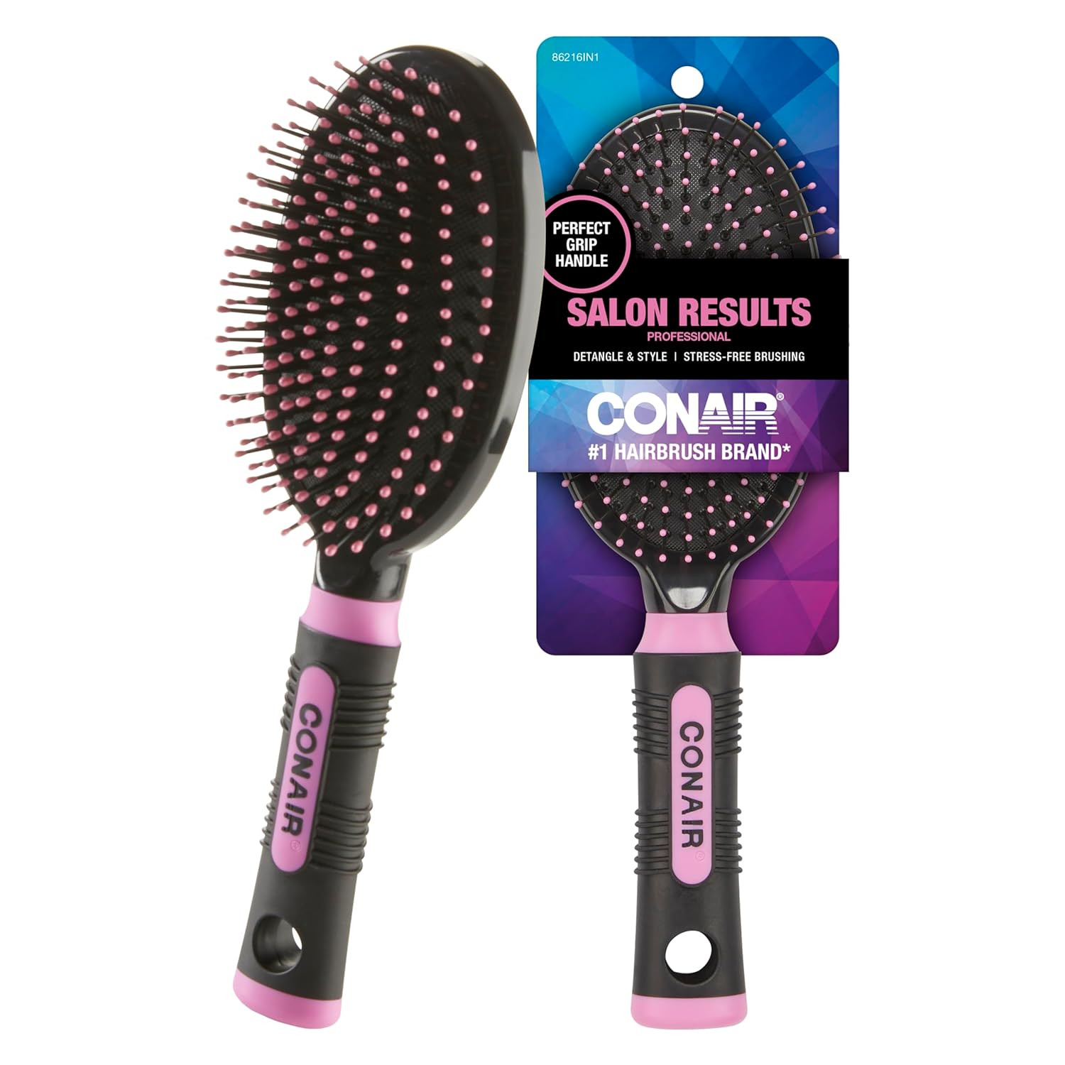 Salon Results Hairbrush - Men and Women - Detangling Hair Brush - Ideal for Curl