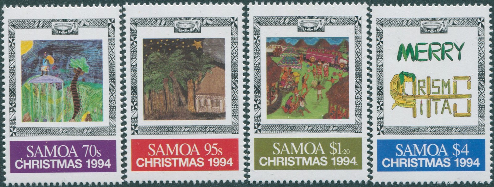 Samoa 1994 SG933-936 Christmas set MNH
