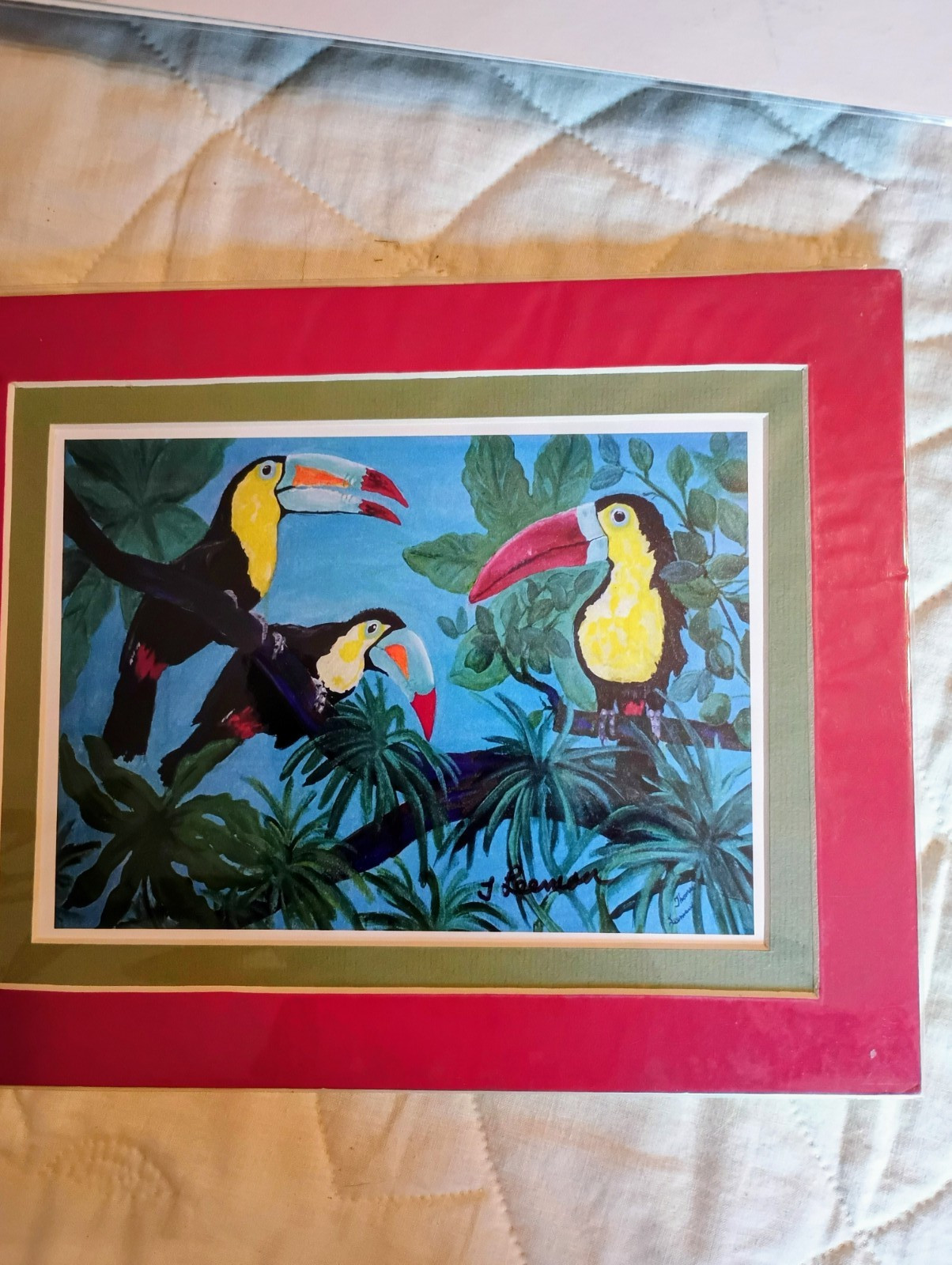 Art Work by Thomas B Leeman,  name of print  "3-2=Cans"