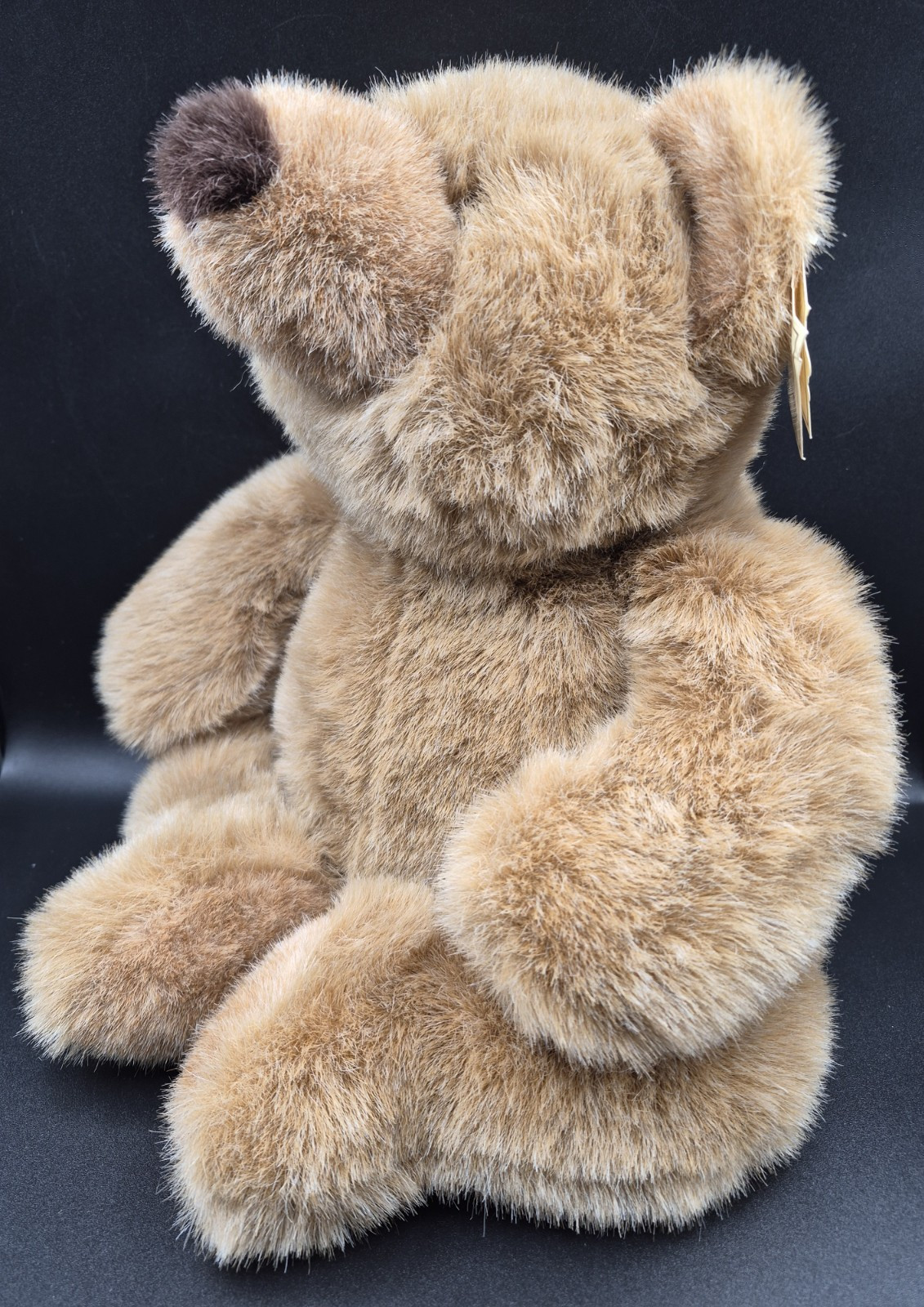 Russ Peanut Butter Plush Stuffed Large Bear 12" Sitting VTG Caramel Brown Y2K