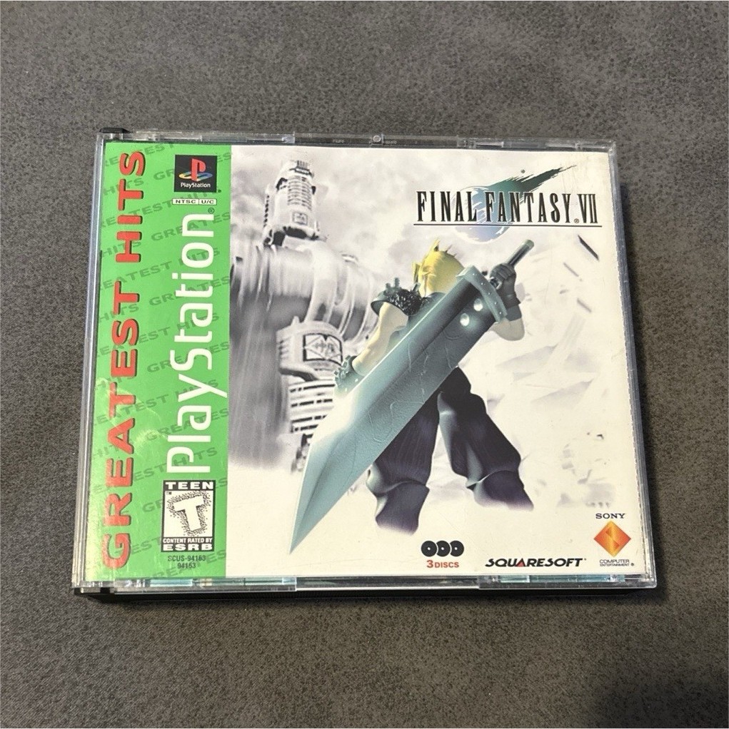Squaresoft Final Fantasy VII Sony PlayStation 1 3-Disc Role Playing T 1997