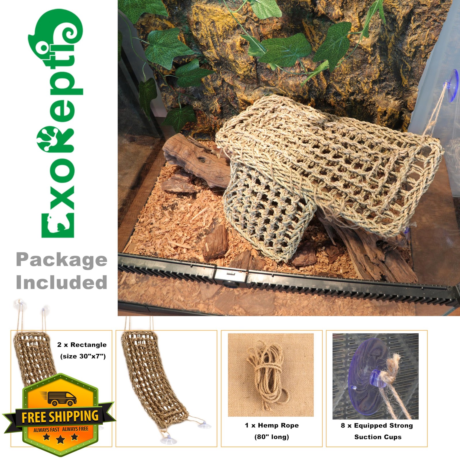 ExoRepti Bearded Dragon Hammock Reptile Lounger