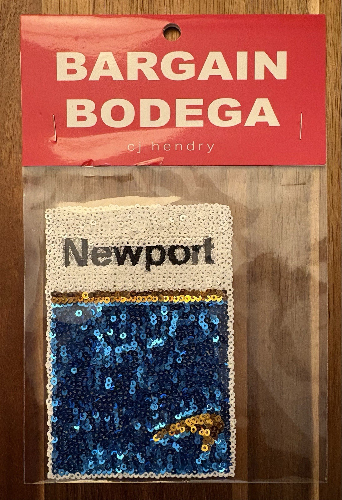 SEALED BRAND NEW Cj Hendry Bargain Bodega LMTD Edition Sequin Patch NEWPORT CIGS