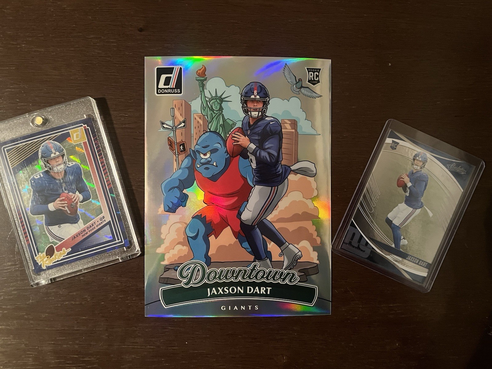 Jaxson Dart Rookie Card Lot with Jumbo Downtown