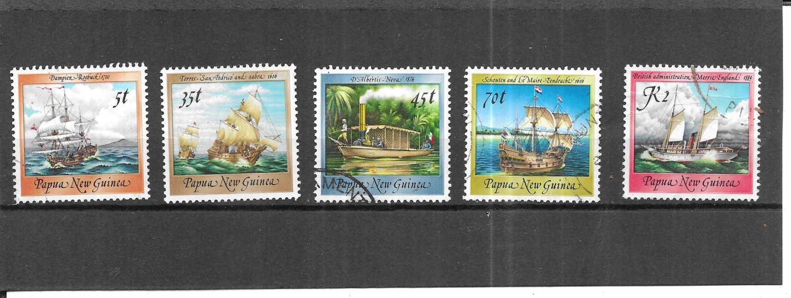 PAPUA NEW GUINEA 1987. SHIPS SET. VERY FINE USED. AS PER SCAN.
