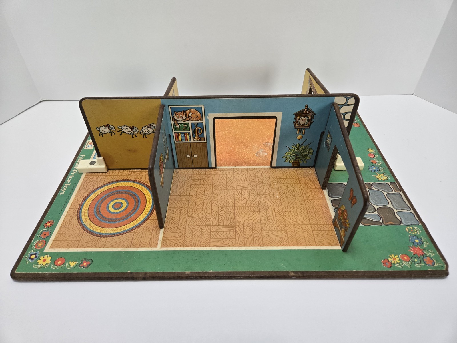 Vintage Fisher Price Little People Play Family Rooms Base 1971