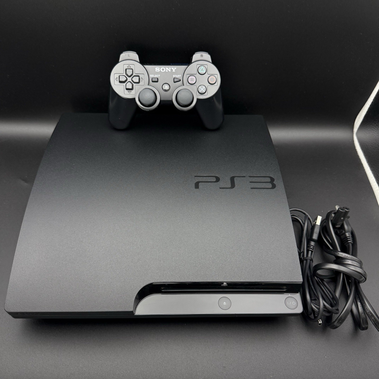 Sony PlayStation 3 Slim 160GB Console W/ Controller & 18 PS1 PS2 PS3 Games