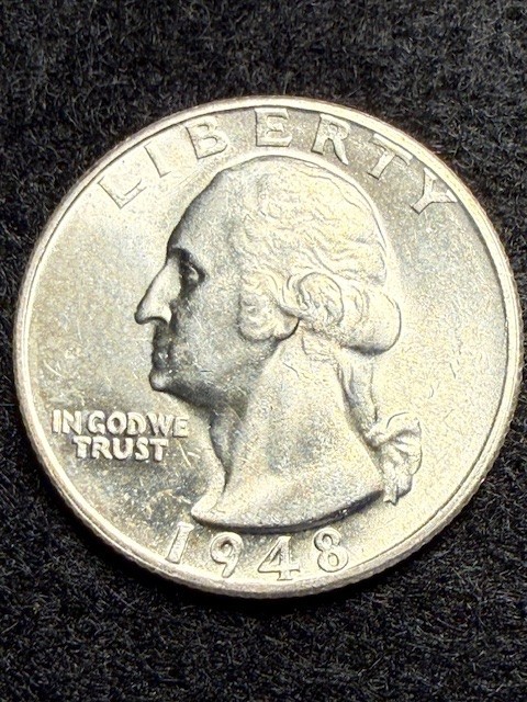 1948-S WASHINGTON QUARTER 90% SILVER BEAUTIFUL BU UNC UNCIRCULATED!