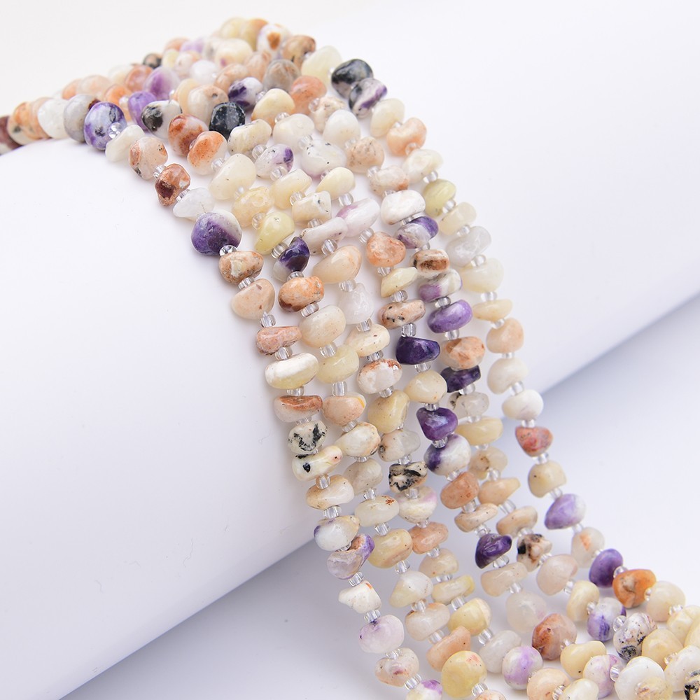 Natural Mix Color Yellow Opal Stone Freefrom Nugget Loose Beads 15.5'' Jewelry