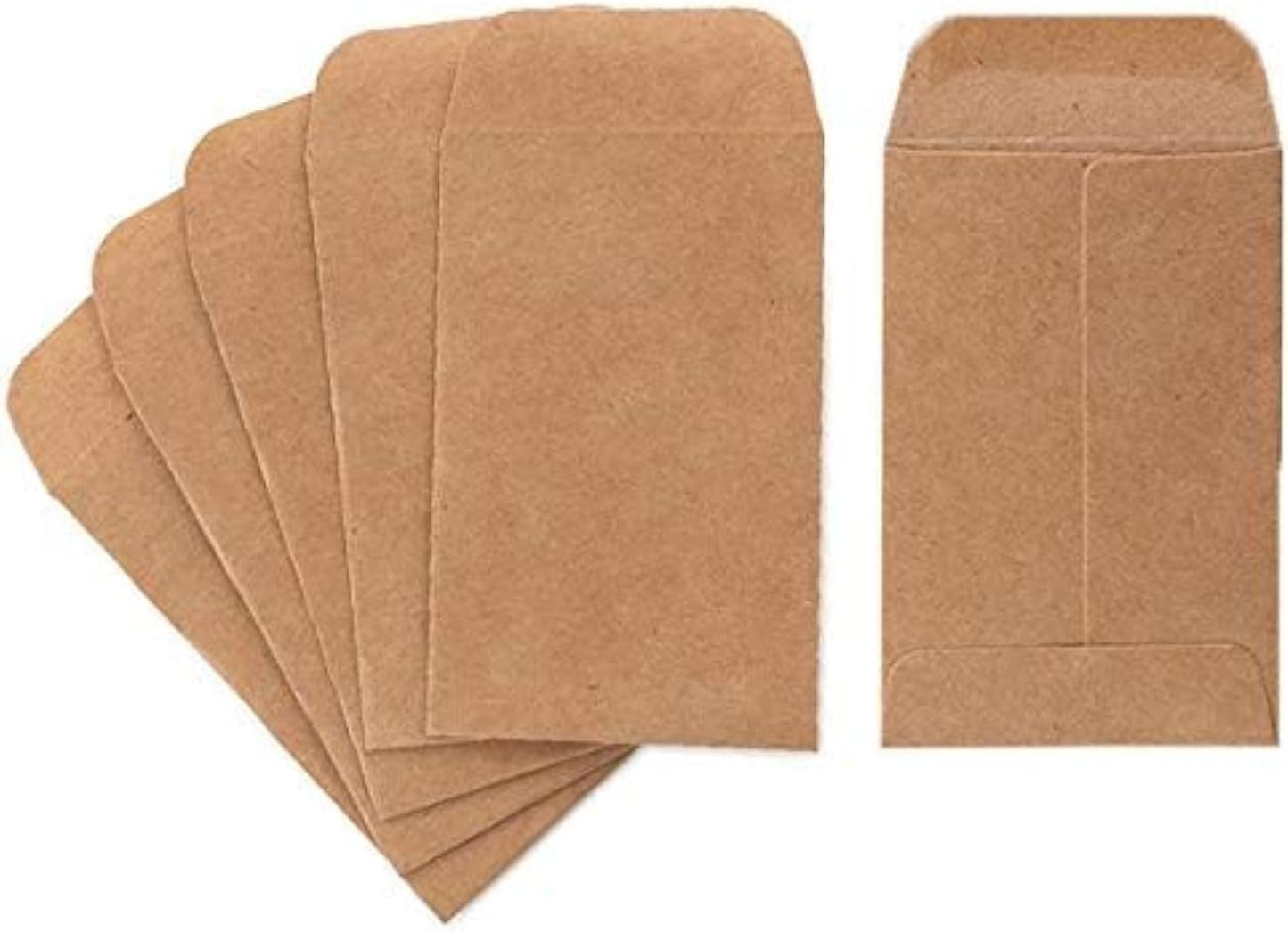 Coin and Small Parts Envelopes 100 Pack 2.25"X 3.5" with Gummed Flap for Homes a