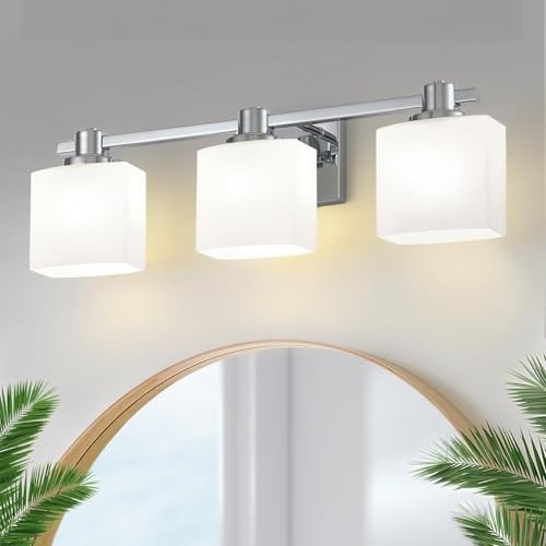 24 Inch Chrome Bathroom Light Fixtures Over Mirror 3 24 Inches Polished Chrome