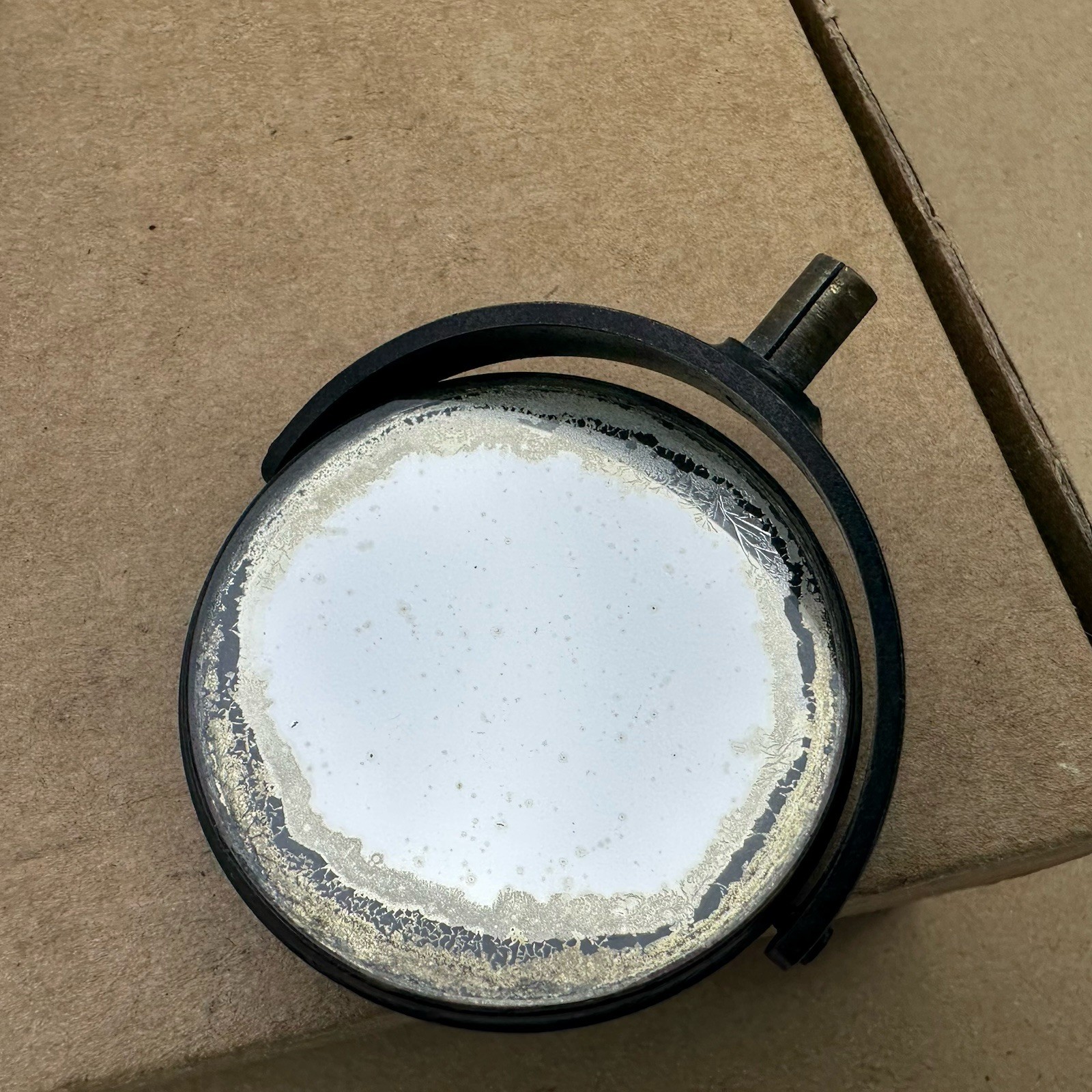 Antique Old  Optics Lense Vintage Early Bausch & Lomb Microscope Mirror 2 Sided