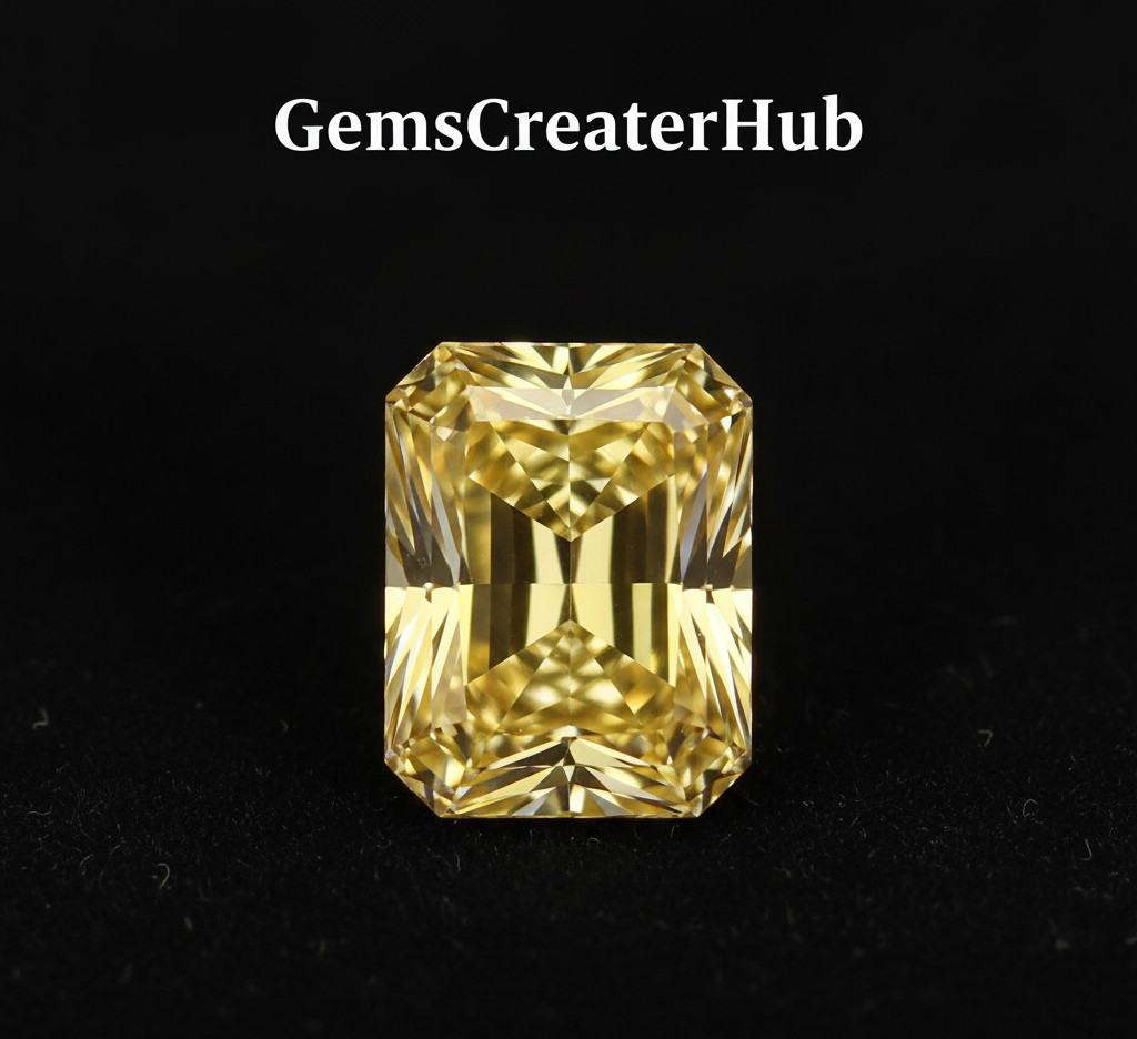 2 Ct Certified Lab Grown Radiant Cut Yellow Color Diamond D Grade VVS1